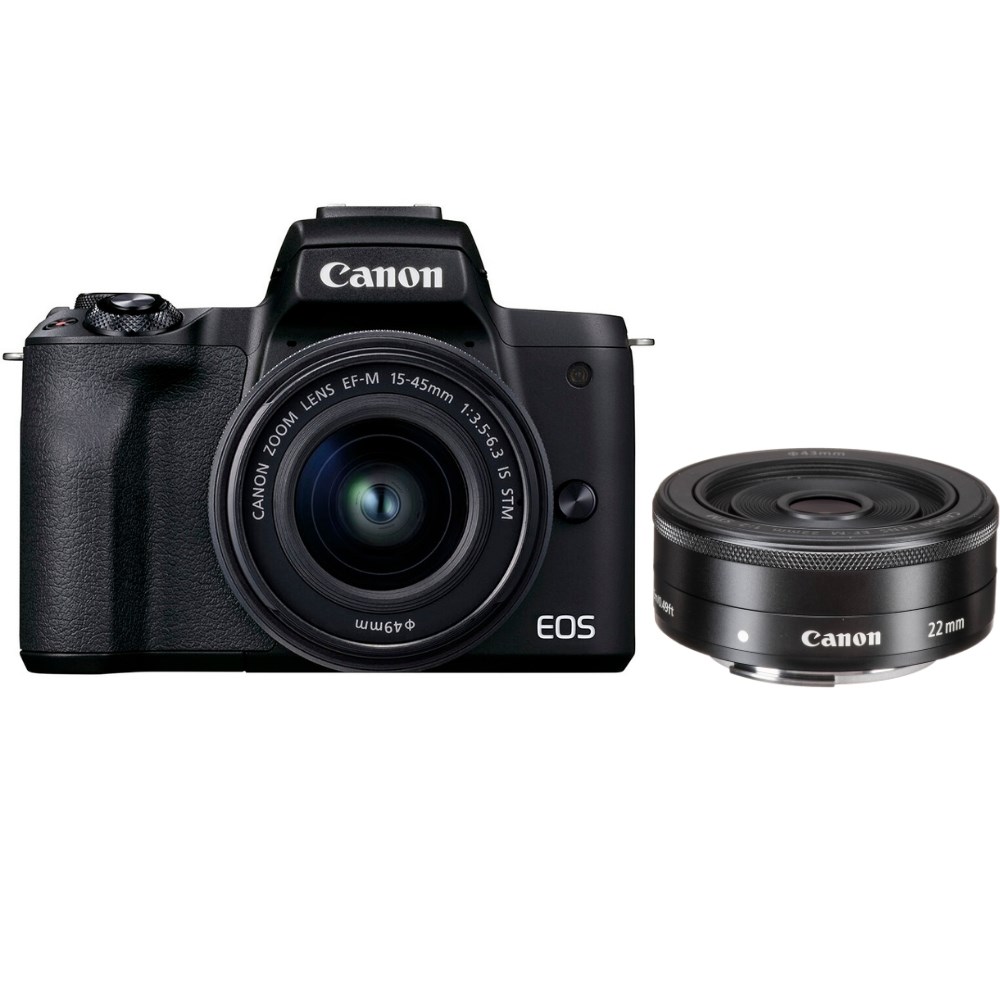 Canon EOS M50 MKII 1545mm + 22mm Twin Lens Kit Diamonds Camera